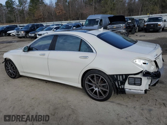 2020 Mercedes-Benz S-Class S 560 with VIN WDDUG8DB3LA524349, listed as a Copart auction lot 44737185 with 55,924 mi miles and Salvage Title. Bid and sale history available at carsss.com. Image 2.