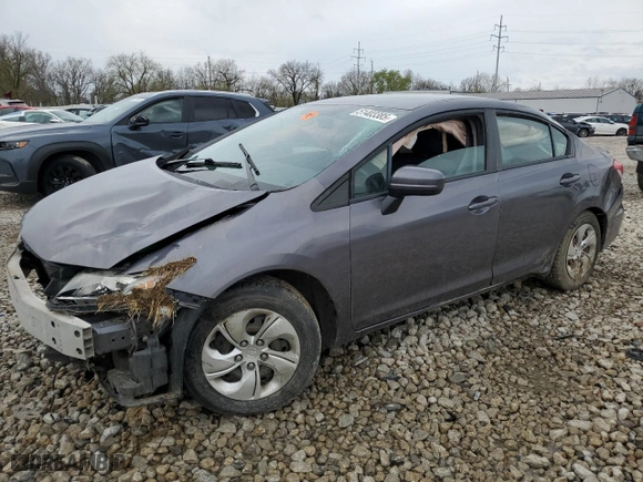 2015 Honda Civic Sedan LX with VIN 19XFB2F52FE092182, listed as a Copart auction lot 51403385 with 0 mi miles and Salvage Title. Bid and sale history available at carsss.com. Image 1.