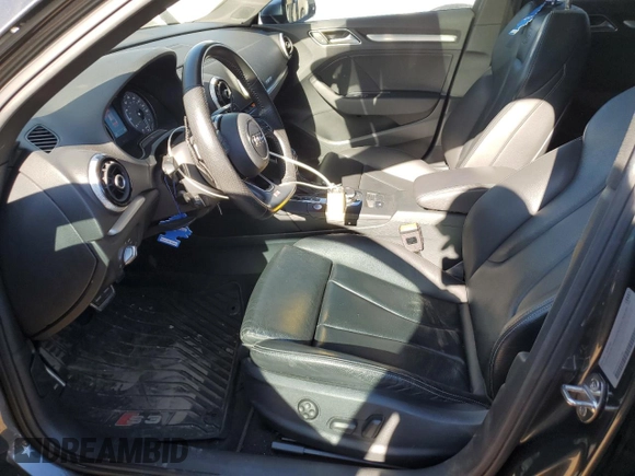 2017 Audi S3 Premium Plus with VIN WAUB1GFF0H1012582, listed as a Copart auction lot 43640435 with 65,254 mi miles and Salvage Title. Bid and sale history available at carsss.com. Image 7.