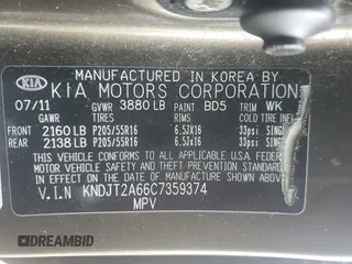 2012 Kia Soul + with VIN KNDJT2A66C7359374, listed as a Copart auction lot 47662235 with 145,627 mi miles and Salvage Title. Bid and sale history available at carsss.com. Image 14.