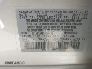 2015 Nissan Sentra SL with VIN 3N1AB7AP9FY376412, listed as a IAAI auction lot 41743212 with 11,298 mi miles and . Bid and sale history available at DreamBid. Image 9.