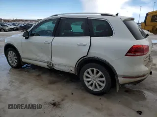 2017 Volkswagen Touareg Sport with VIN WVGEF7BP3HD002560, listed as a Copart auction lot 46649865 with 115,704 mi miles and Salvage Title. Bid and sale history available at DreamBid. Image 2.