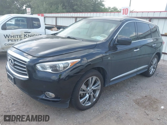 2014 Infiniti QX60 with VIN 5N1AL0MN3EC533821, listed as a IAAI auction lot 42175446 with 161,369 mi miles and . Bid and sale history available at DreamBid. Image 19.