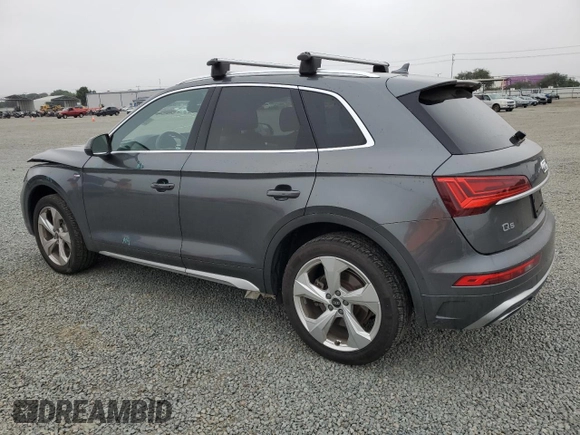 2022 Audi Q5 S line Premium Plus with VIN WA1EAAFY2N2077996, listed as a Copart auction lot 59636295 with 41,587 mi miles and Salvage title. Bid and sale history available at DreamBid. Image 2.