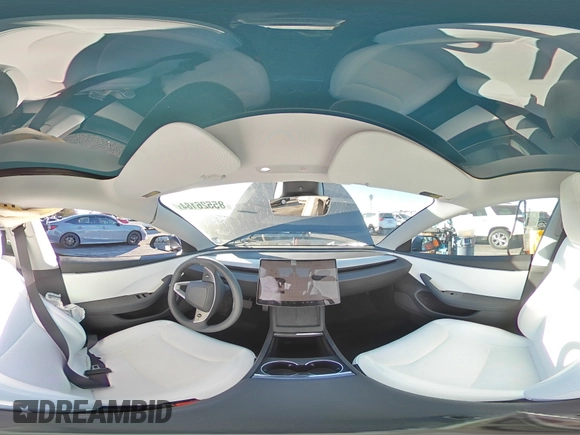 2025 Tesla Model 3 Long Range with VIN 5YJ3E1EA4SF887547, listed as a Copart auction lot 85526184 with 2,506 mi miles and Salvage title. Bid and sale history available at DreamBid. Image 12.