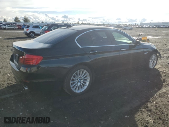 2013 BMW 5 Series 535i with VIN WBAFR7C50DC825246, listed as a Copart auction lot 48802175 with 112,296 mi miles and Salvage Title. Bid and sale history available at DreamBid. Image 3.