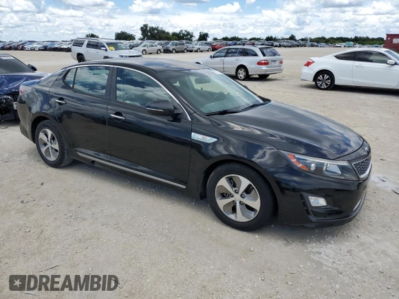 2014 Kia Optima Hybrid LX with VIN KNAGM4AD9E5071376, listed as a Copart auction lot 61127434 with 124,786 mi miles and Clean Title. Bid and sale history available at carsss.com. Image 4.