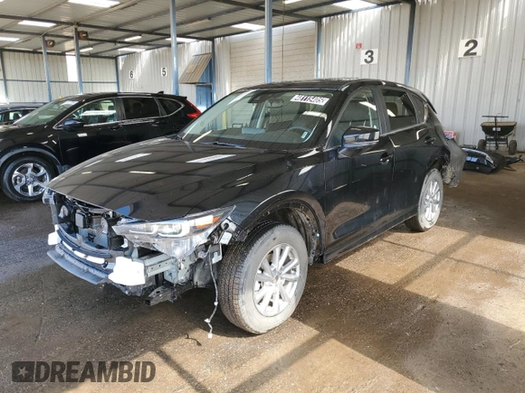 2025 Mazda CX-5 2.5 S Preferred Package with VIN JM3KFBCL4S0590917, listed as a Copart auction lot 48115405 with 43,846 mi miles and Salvage Title. Bid and sale history available at carsss.com. Image 1.