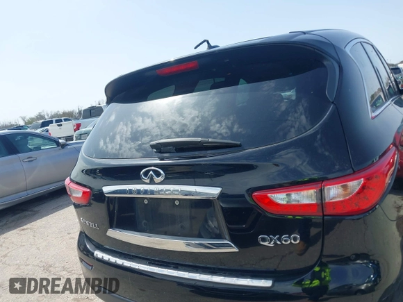 2015 Infiniti QX60 with VIN 5N1AL0MN6FC522202, listed as a IAAI auction lot 41713786 with 206,448 mi miles and . Bid and sale history available at DreamBid. Image 16.