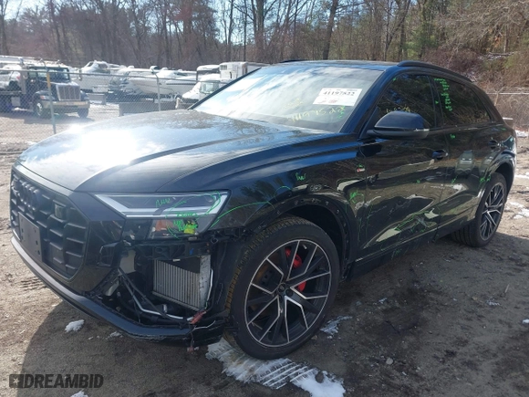 2022 Audi Q8 Premium Plus with VIN WA1EVBF1XND033147, listed as a IAAI auction lot 41197522 with 50,512 mi miles. Bid and sale history available at carsss.com. Image 17.