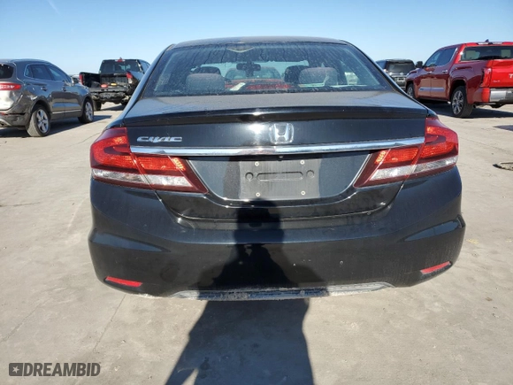 2015 Honda Civic Sedan LX with VIN 2HGFB2F52FH545173, listed as a Copart auction lot 86155844 with 0 mi miles and Salvage Title. Bid and sale history available at carsss.com. Image 6.