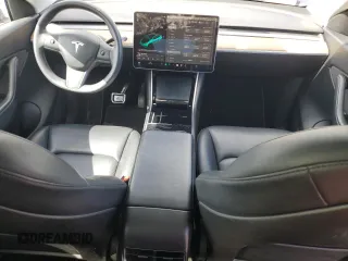 2020 Tesla Model Y Long Range with VIN 5YJYGDEE7LF038244, listed as a Copart auction lot 44153755 with 53,256 mi miles and Salvage Title. Bid and sale history available at DreamBid. Image 8.