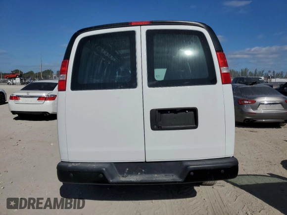 2021 Chevrolet Express Cargo with VIN 1GCWGAF73M1242040, listed as a Copart auction lot 41589245 with 41,195 mi miles and Salvage title. Bid and sale history available at DreamBid. Image 6.