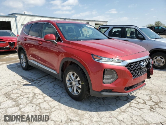 2019 Hyundai Santa Fe SE with VIN 5NMS23AD9KH017324, listed as a Copart auction lot 53665165 with 120,032 mi miles and Salvage title. Bid and sale history available at DreamBid. Image 4.