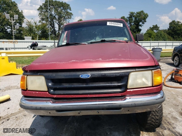 1993 Ford Ranger XL with VIN 1FTCR15U7PPB65713, listed as a Copart auction lot 69466044 with 1,350 mi miles and Salvage Title. Bid and sale history available at carsss.com. Image 5.