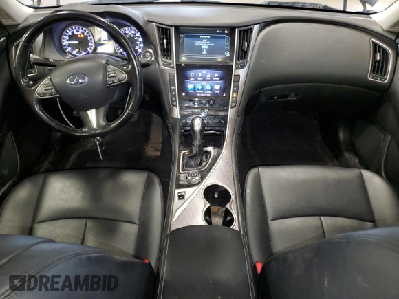 2014 Infiniti Q50 Premium with VIN JN1BV7ARXEM695977, listed as a Copart auction lot 52209795 with 100,700 mi miles and Salvage Title. Bid and sale history available at DreamBid. Image 8.