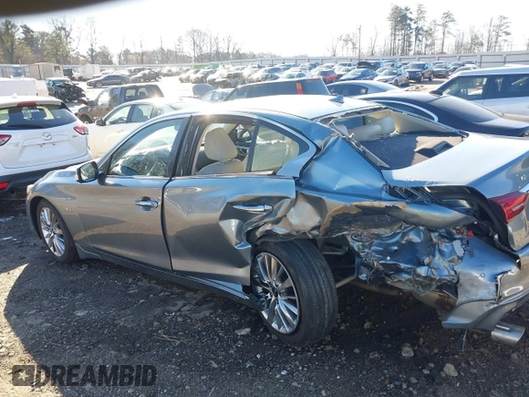 2020 Infiniti Q50 Luxe with VIN JN1EV7AP6LM201347, listed as a IAAI auction lot 41541566 with 29,697 mi miles and . Bid and sale history available at DreamBid. Image 14.