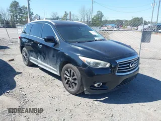 2013 Infiniti JX35 with VIN 5N1AL0MM5DC331231, listed as a IAAI auction lot 41780067 with 218,826 mi miles. Bid and sale history available at carsss.com. Image 1.