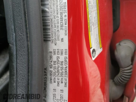 2014 FIAT 500L Easy with VIN ZFBCFABH9EZ002128, listed as a Copart auction lot 85312064 with 140,419 mi miles and Salvage Title. Bid and sale history available at carsss.com. Image 14.