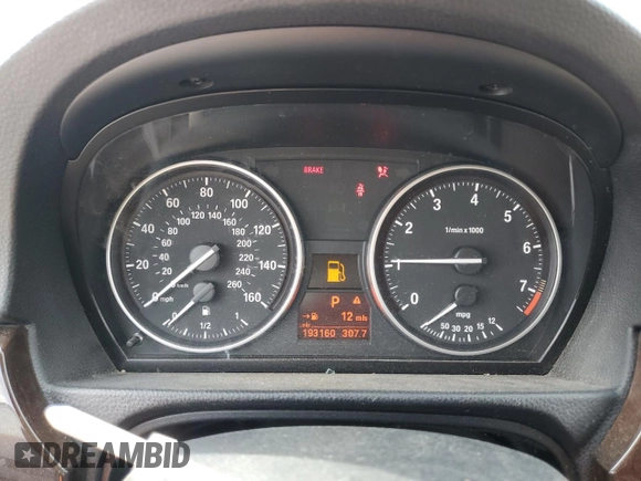 2011 BMW 3 Series 328i xDrive with VIN WBAPK5G5XBNN31913, listed as a Copart auction lot 57527705 with 193,160 mi miles and Clean title. Bid and sale history available at DreamBid. Image 9.