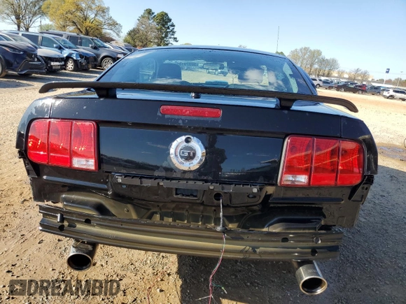 2007 Ford Mustang GT Deluxe with VIN 1ZVFT82HX75245627, listed as a Copart auction lot 50829185 with 46,175 mi miles and Salvage Title. Bid and sale history available at carsss.com. Image 6.