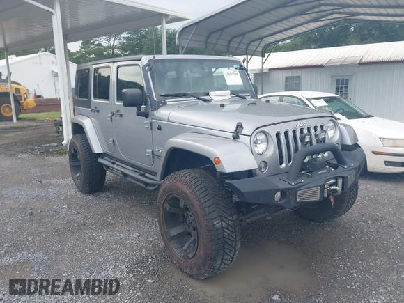 2016 Jeep Wrangler Unlimited Sahara with VIN 1C4BJWEG5GL117872, listed as a IAAI auction lot 42692798 with 119,819 mi miles and . Bid and sale history available at DreamBid. Image 1.