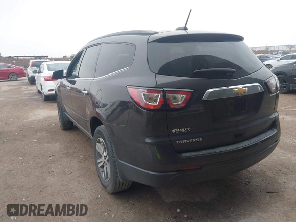 2017 Chevrolet Traverse LT with VIN 1GNKRHKDXHJ121225, listed as a IAAI auction lot 41706665 with 131,746 mi miles and . Bid and sale history available at DreamBid. Image 3.