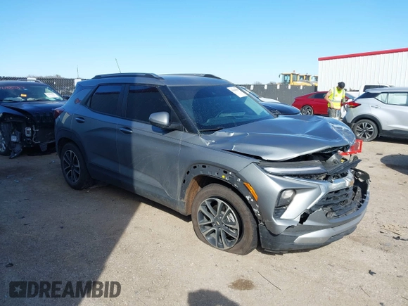 2024 Chevrolet TrailBlazer LT with VIN KL79MPSL9RB117067, listed as a IAAI auction lot 41646655 with 37,713 mi miles and . Bid and sale history available at DreamBid. Image 1.