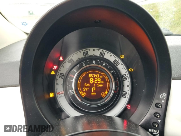 2015 FIAT 500 Pop с VIN 3C3CFFAR2FT541708, выставлен на аукционе Copart как лот 58708145 с пробегом 85 743 миль миль и Чистый • Clean title. История ставок и продаж доступна на DreamBid. Изображение 9.