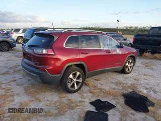 2020 Jeep Cherokee Limited with VIN 1C4PJLDB0LD592408, listed as a IAAI auction lot 40615701 with 1 mi miles. Bid and sale history available at carsss.com. Image 4.