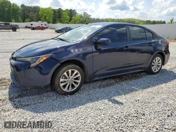 2023 Toyota Corolla LE with VIN 5YFB4MDE0PP051699, listed as a Copart auction lot 53589734 with 21,080 mi miles and Salvage Title. Bid and sale history available at carsss.com. Image 1.