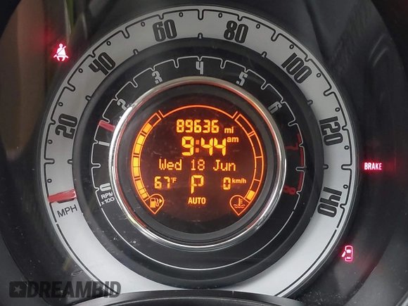 2013 FIAT 500 Pop with VIN 3C3CFFAR8DT664796, listed as a IAAI auction lot 42483443 with 89,636 mi miles and . Bid and sale history available at DreamBid. Image 7.