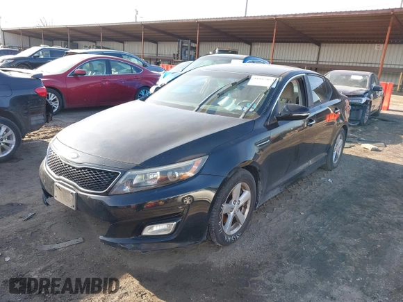 2015 Kia Optima LX with VIN 5XXGM4A75FG485653, listed as a IAAI auction lot 41082053 with 167,649 mi miles. Bid and sale history available at carsss.com. Image 16.