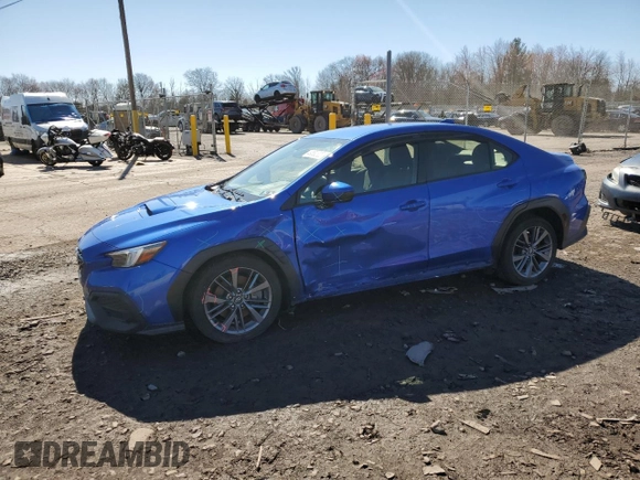 2022 Subaru WRX with VIN JF1VBAA61N9024695, listed as a Copart auction lot 49862825 with 36,423 mi miles and Salvage Title. Bid and sale history available at carsss.com. Image 1.