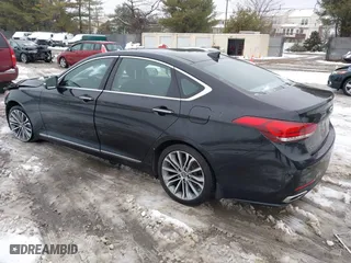 2015 Hyundai Genesis 3.8L with VIN KMHGN4JE9FU099240, listed as a IAAI auction lot 41560635 with 128,345 mi miles. Bid and sale history available at carsss.com. Image 3.