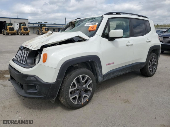2018 Jeep Renegade Latitude with VIN ZACCJBBB9JPG82389, listed as a Copart auction lot 51521285 with 86,730 mi miles and Salvage Title. Bid and sale history available at carsss.com. Image 1.