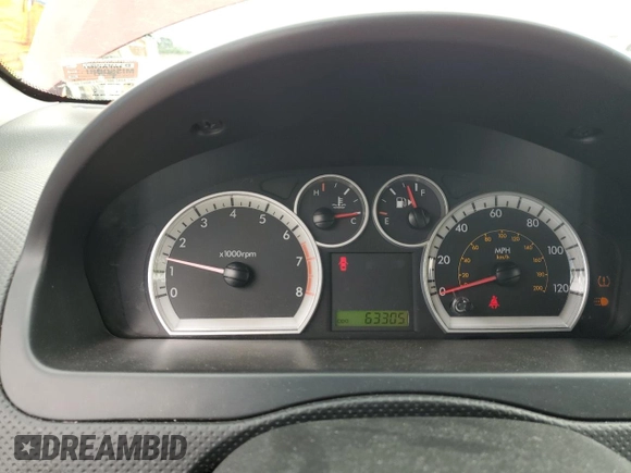 2010 Chevrolet Aveo 1LT with VIN KL1TD5DEXAB118316, listed as a Copart auction lot 58219795 with 63,305 mi miles and Salvage title. Bid and sale history available at DreamBid. Image 9.