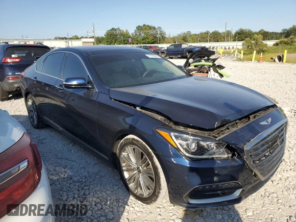 2019 Genesis G80 3.8L with VIN KMTFN4JE1KU328151, listed as a Copart auction lot 76100034 with 52,260 mi miles and Salvage Title. Bid and sale history available at DreamBid. Image 4.
