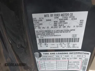 2010 Ford F-150 XL with VIN 1FTFW1CV2AFB47215, listed as a IAAI auction lot 41550835 with 290,837 mi miles. Bid and sale history available at carsss.com. Image 9.