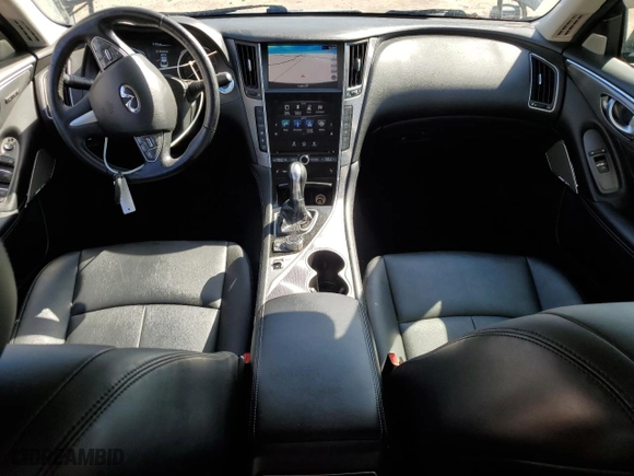 2017 Infiniti Q50 3.0t Premium with VIN JN1EV7AP5HM735138, listed as a Copart auction lot 43696675 with 107,317 mi miles and Salvage Title. Bid and sale history available at carsss.com. Image 8.