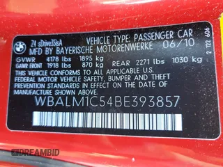 2011 BMW Z4 sDrive35is with VIN WBALM1C54BE393857, listed as a Copart auction lot 72769234 with 88,986 mi miles and Salvage Title. Bid and sale history available at carsss.com. Image 12.