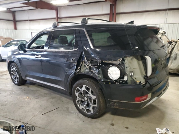 2022 Hyundai Palisade Calligraphy with VIN KM8R7DHE7NU478504, listed as a Copart auction lot 89178765 with 15,096 mi miles and Salvage Title. Bid and sale history available at carsss.com. Image 2.