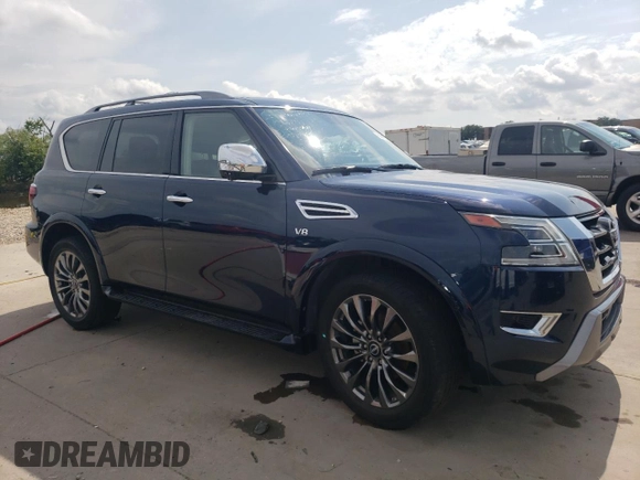 2021 Nissan Armada Platinum with VIN JN8AY2DA2M9372926, listed as a Copart auction lot 64429404 with 65,296 mi miles and Clean Title. Bid and sale history available at carsss.com. Image 4.