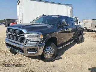 2019 Ram 3500 Laramie with VIN 3C63RRML8KG533988, listed as a Copart auction lot 75309244 with 55,976 mi miles and Salvage Title. Bid and sale history available at carsss.com. Image 1.