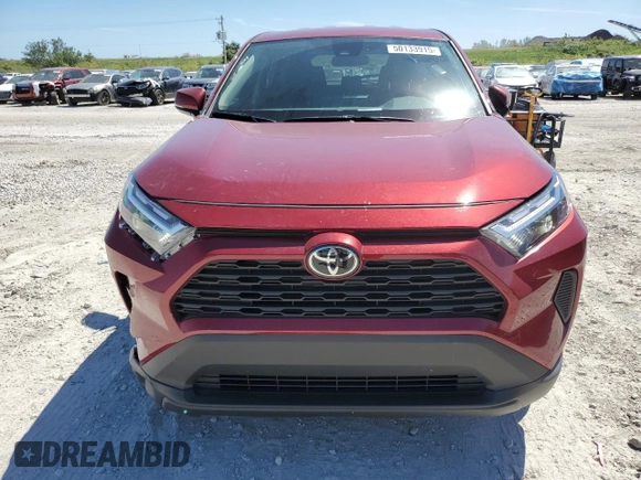2025 Toyota RAV4 LE with VIN 2T3K1RFV4SW375465, listed as a Copart auction lot 50133915 with 4,170 mi miles and Salvage Title. Bid and sale history available at carsss.com. Image 5.
