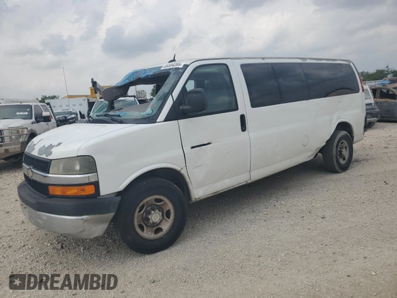 2011 Chevrolet Express Passenger 1LT with VIN 1GAZG1FGXB1106362, listed as a Copart auction lot 55584285 with 250,862 mi miles and Salvage title. Bid and sale history available at DreamBid. Image 1.
