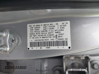 2009 Honda Accord LX-P with VIN 1HGCP26479A176275, listed as a IAAI auction lot 42122354 with 238,326 mi miles and . Bid and sale history available at DreamBid. Image 9.