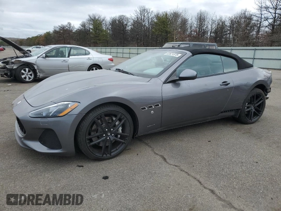 2019 Maserati GranTurismo Convertible Sport with VIN ZAM45VMA4K0315806, listed as a Copart auction lot 52621375 with 12,463 mi miles and Salvage Title. Bid and sale history available at carsss.com. Image 1.