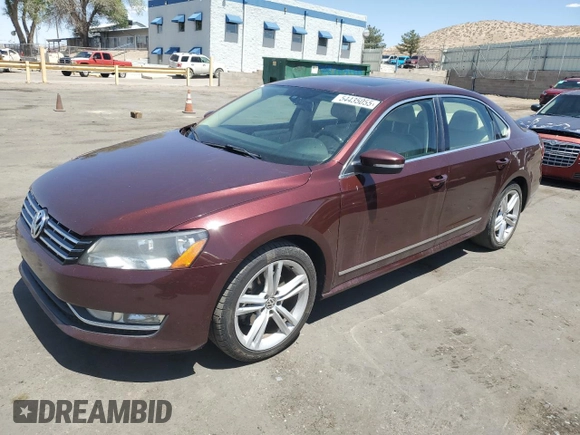2013 Volkswagen Passat TDI SE with VIN 1VWBN7A36DC053461, listed as a Copart auction lot 54435055 with 197,995 mi miles and Clean Title. Bid and sale history available at carsss.com. Image 1.
