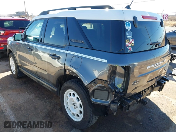 2024 Ford Bronco Sport Heritage with VIN 3FMCR9G64RRE03926, listed as a IAAI auction lot 41641234 with 7,372 mi miles and . Bid and sale history available at DreamBid. Image 3.